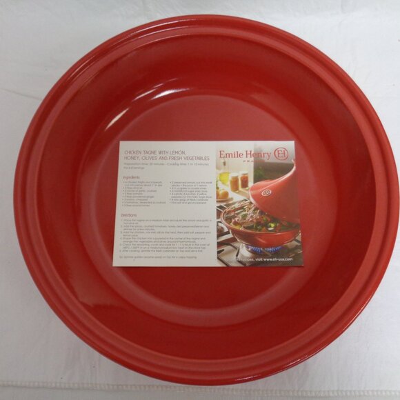 Emile Henry France Flame Red Tagine New without Box - Picture 9 of 9